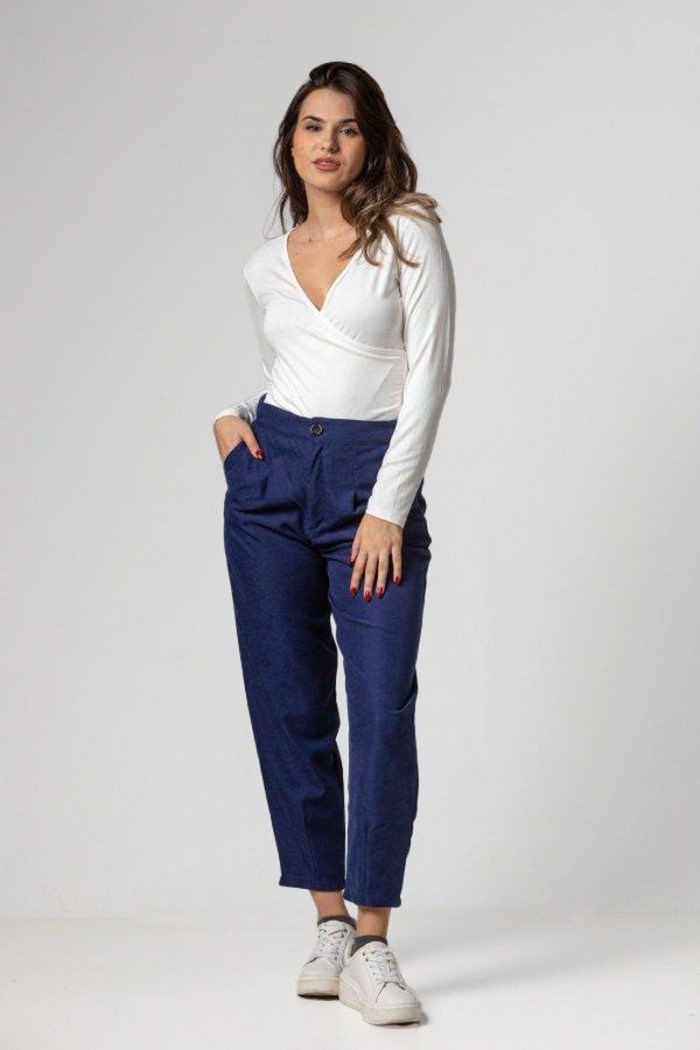 Pants twill pockets SIMPLE FASHION 23-6028