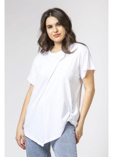 Baumwoll-Knotenbluse für Damen SIMPLE FASHION 24-145