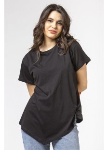 Baumwoll-Knotenbluse für Damen SIMPLE FASHION 24-145