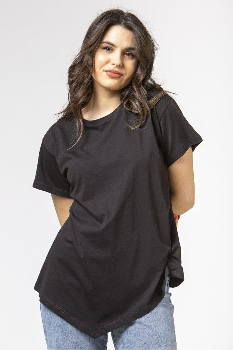 Baumwoll-Knotenbluse für Damen SIMPLE FASHION 24-145