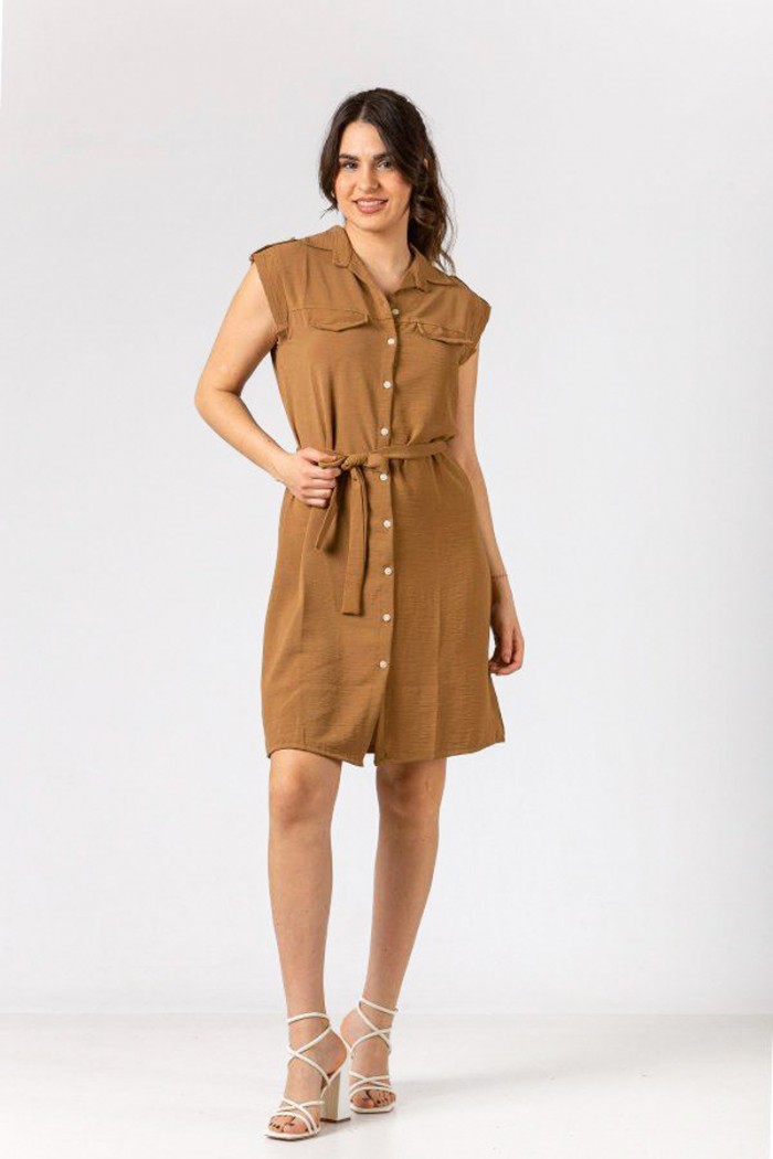 Halbärmelloses Kleid SIMPLE FASHION 24-210