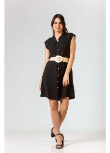 Halbärmelloses Kleid SIMPLE FASHION 24-210