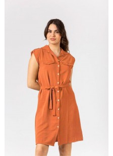 Halbärmelloses Kleid SIMPLE FASHION 24-210