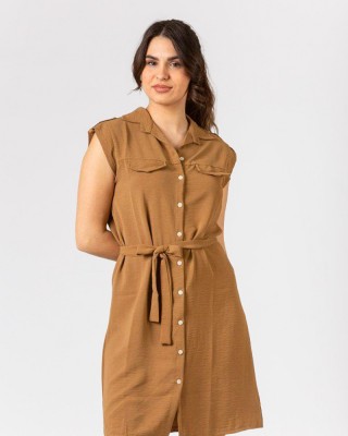 Halbärmelloses Kleid SIMPLE FASHION 24-210