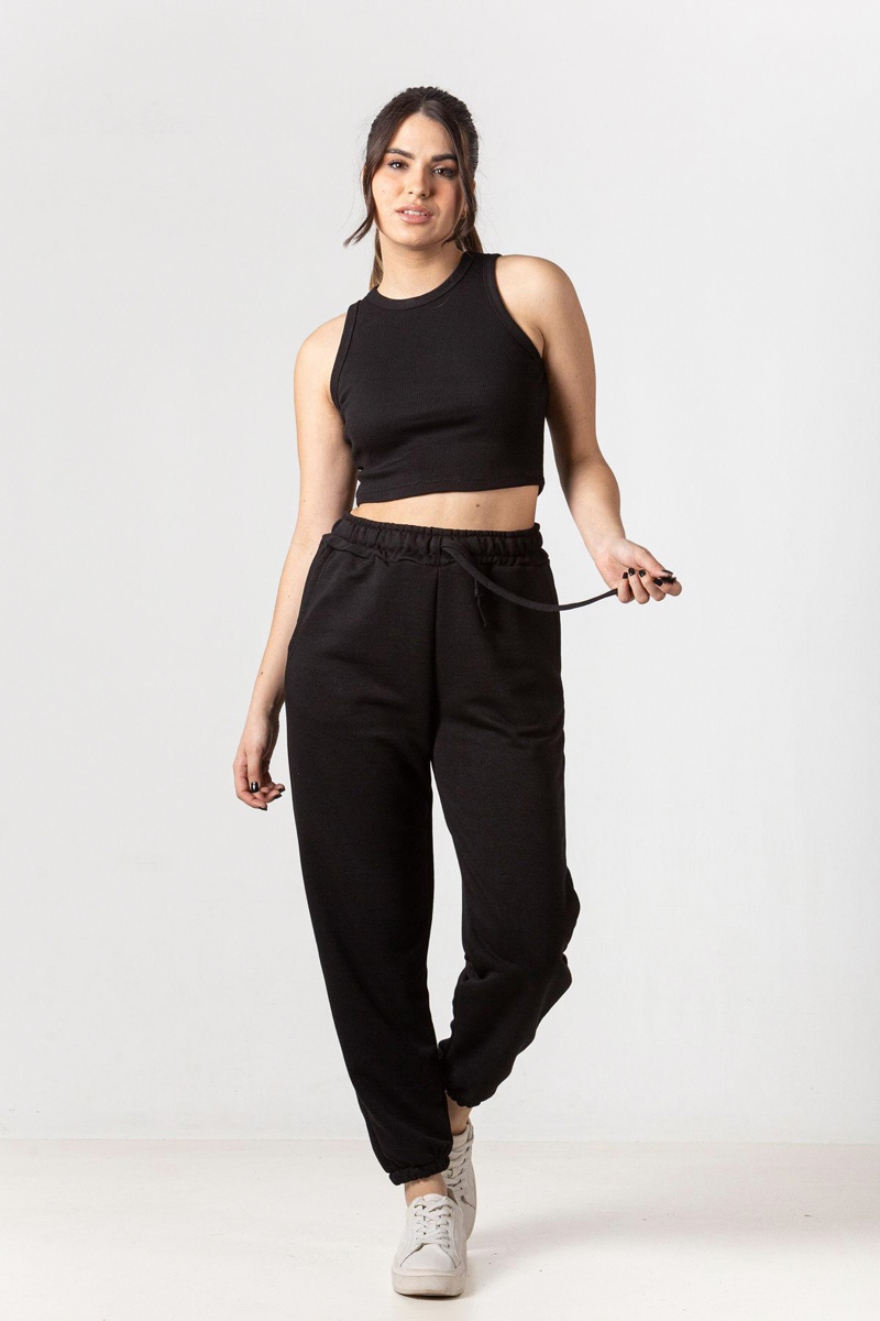 Sweatpants sweatshirt with elastic SIMPLE FASHION 24-603 Sweatpants sweatshirt with elastic SIMPLE FASHION 24-603