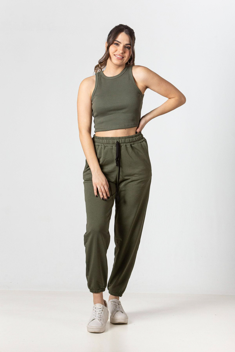 Sweatpants sweatshirt with elastic SIMPLE FASHION 24-603 Sweatpants sweatshirt with elastic SIMPLE FASHION 24-603