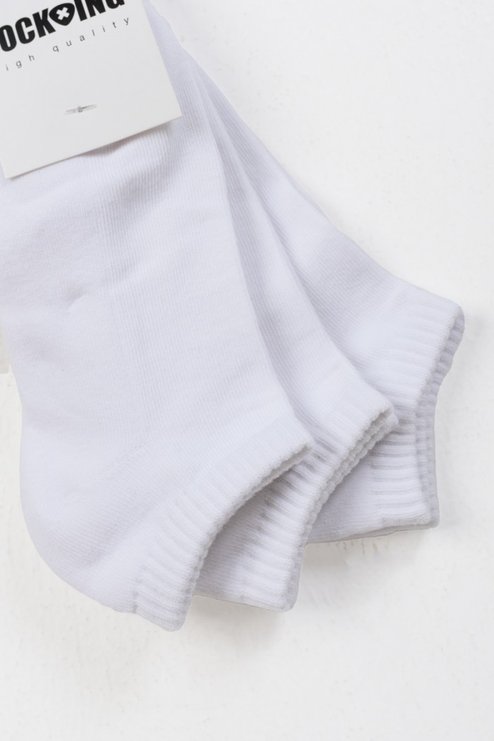 Short Sports Socks SOCKING 3 Pack WHITE BLACK 4445