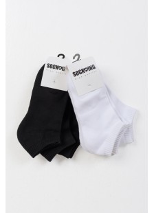 Kurze Sportsocken SOCKING 3er Pack WEISS SCHWARZ 4445 Kurze Sportsocken SOCKING 3er Pack WEISS SCHWARZ 4445