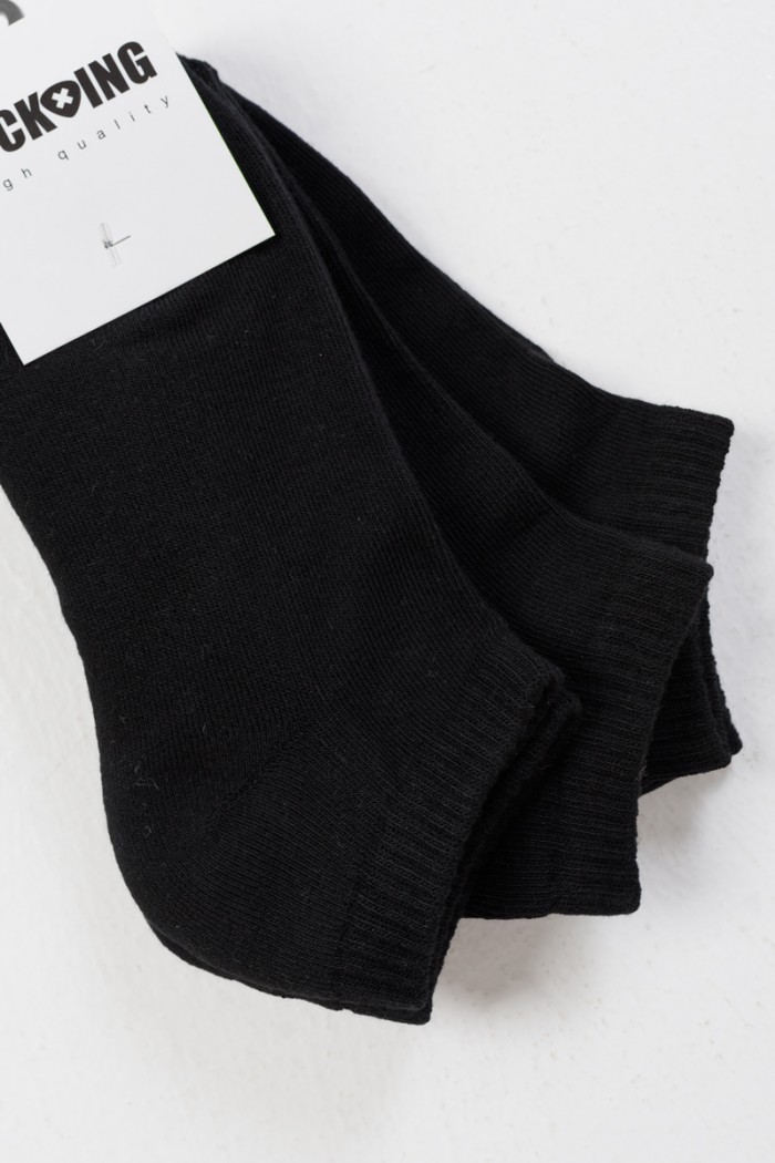 Short Sports Socks SOCKING 3 Pack WHITE BLACK 4445