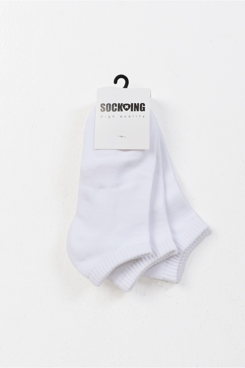 Kurze Sportsocken SOCKING 3er Pack WEISS SCHWARZ 4445 Kurze Sportsocken SOCKING 3er Pack WEISS SCHWARZ 4445