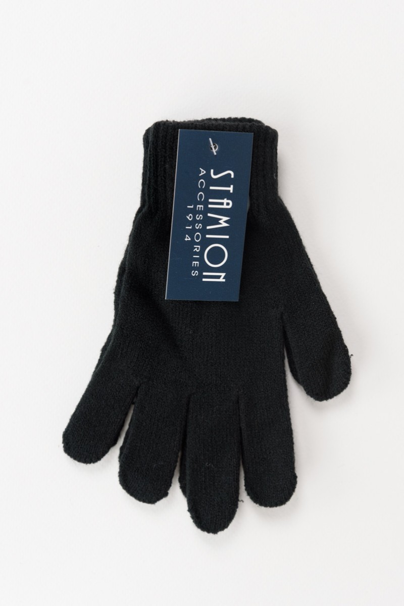 Women's knitted gloves Stamion Black