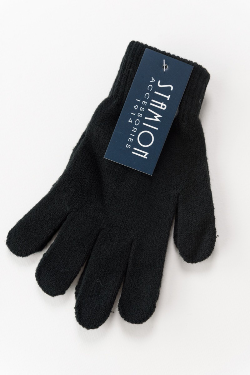 Women's knitted gloves Stamion Black