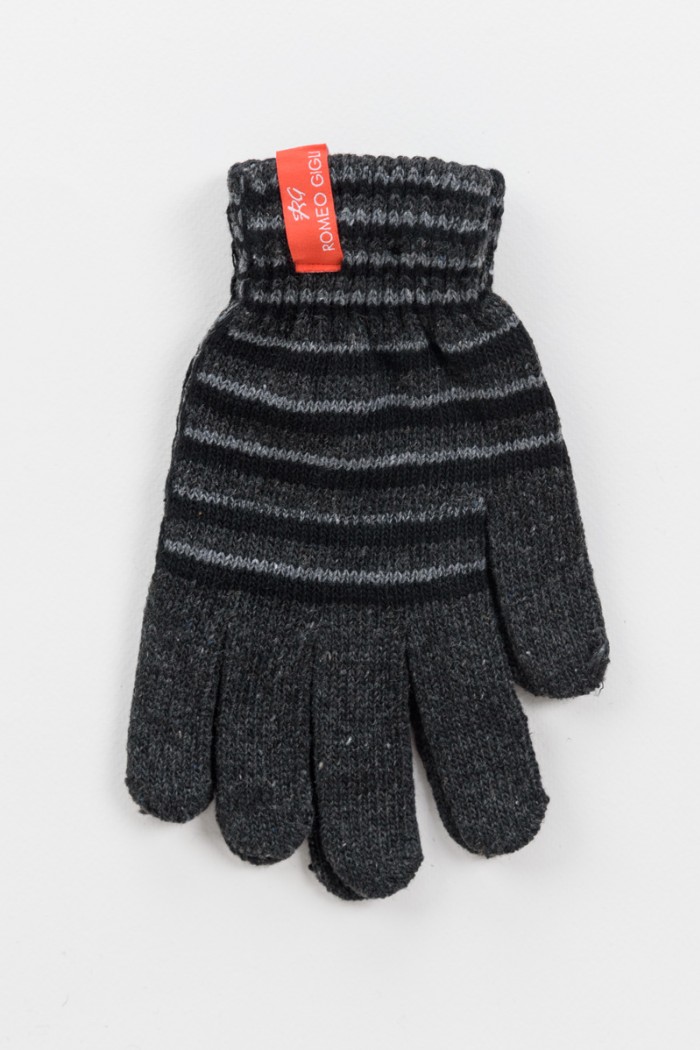 UNISEX Gestrickte gestreifte Handschuhe ROMEO