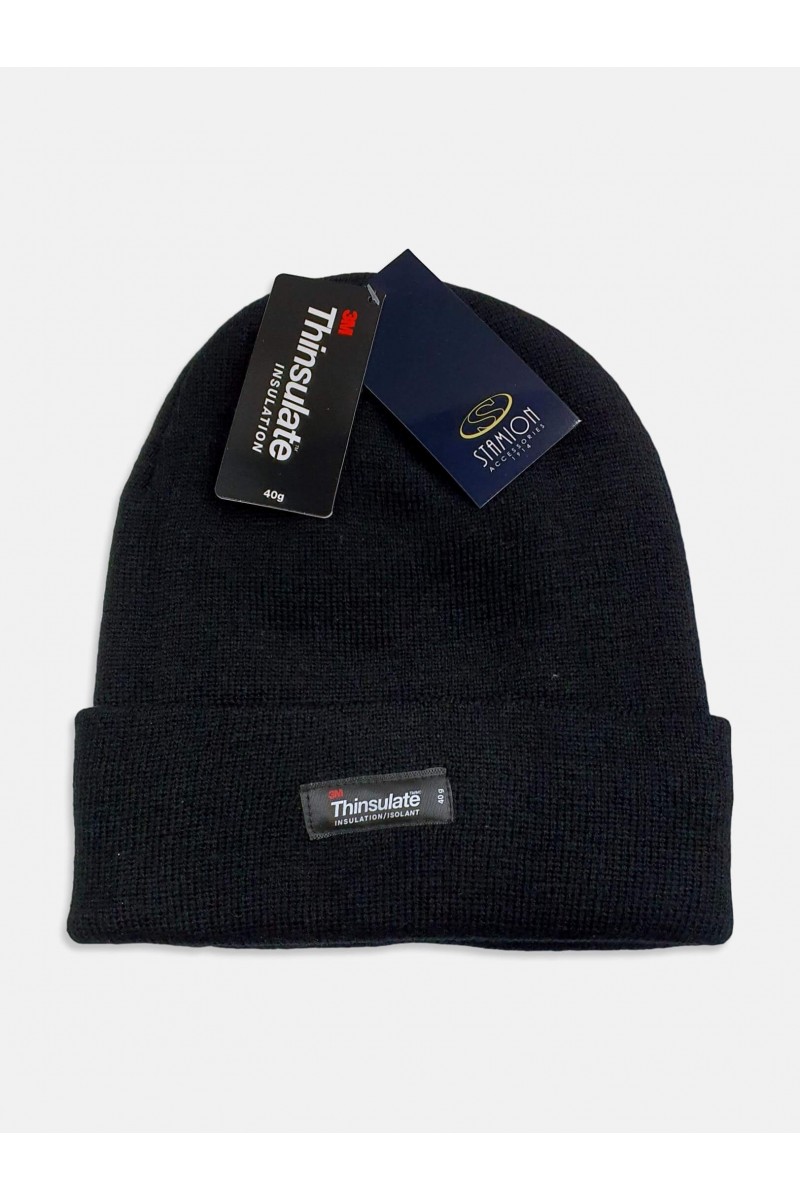 Strickmütze UNISEX THINSULATE - Khaki und Schwarz Strickmütze UNISEX THINSULATE - Khaki und Schwarz