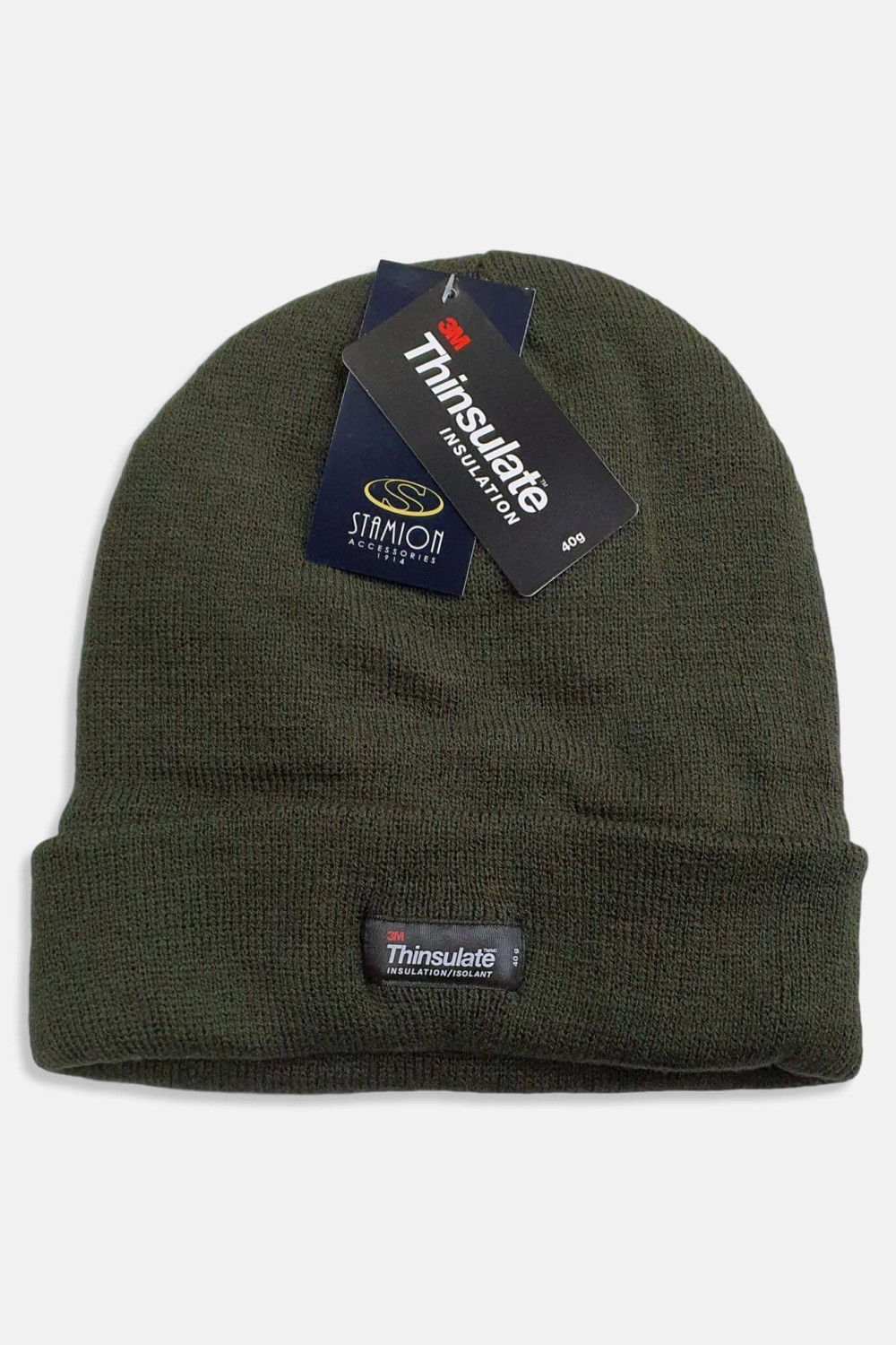 Strickmütze UNISEX THINSULATE - Khaki und Schwarz