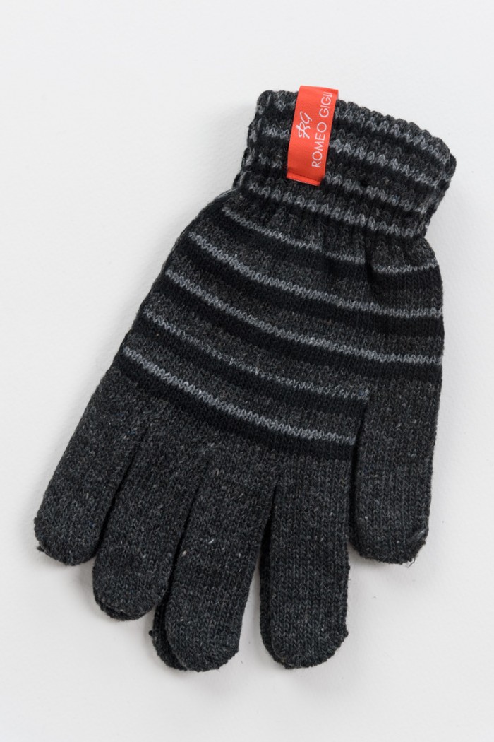 UNISEX Gestrickte gestreifte Handschuhe ROMEO