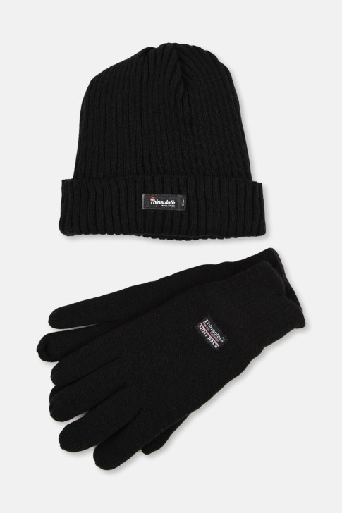 Set Strickmütze und Handschuhe THINSULATE Schwarz