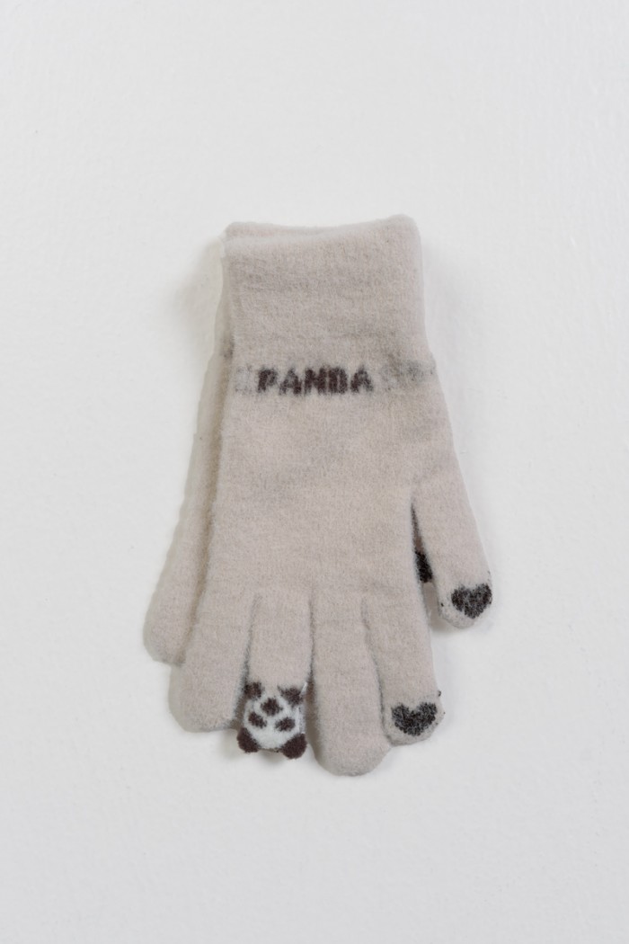 Flauschige Damenhandschuhe SUPER QY PANDA