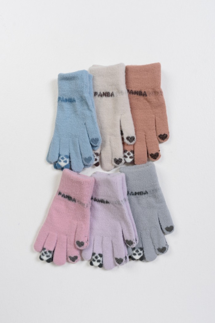 Flauschige Damenhandschuhe SUPER QY PANDA