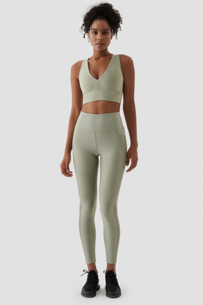 Sport-Leggings SUPERSTACY Wawel Mesh mit Tasche Natural SS2432-59