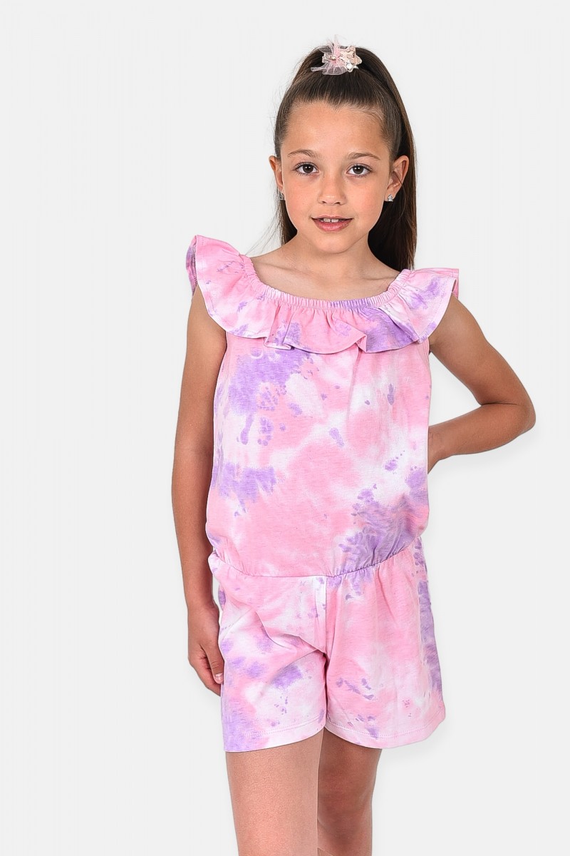 One-piece summer set TRAX TIE DYE PINK 39149