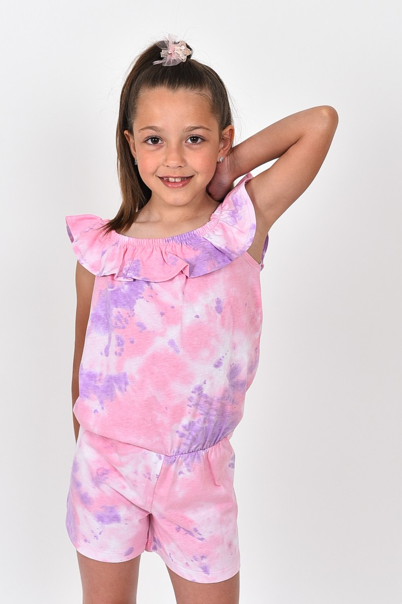 One-piece summer set TRAX TIE DYE PINK 39149