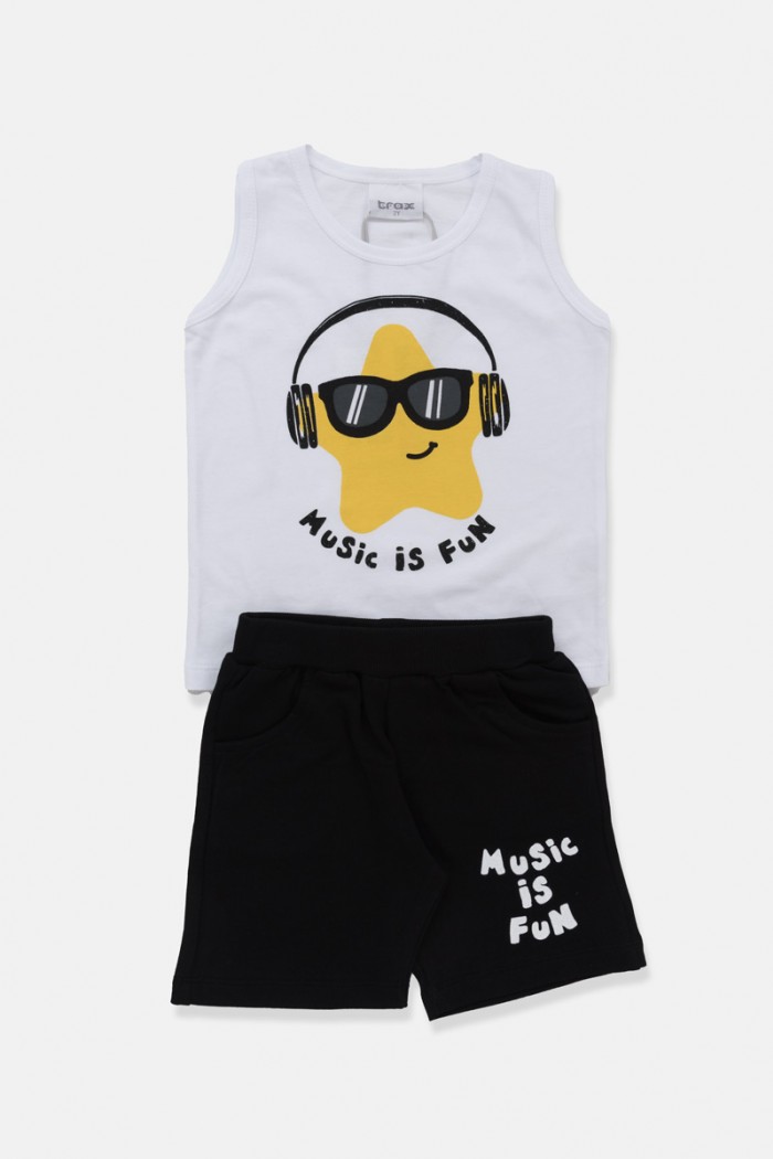 Sleeveless children's set TRAX Music is Fun 41434