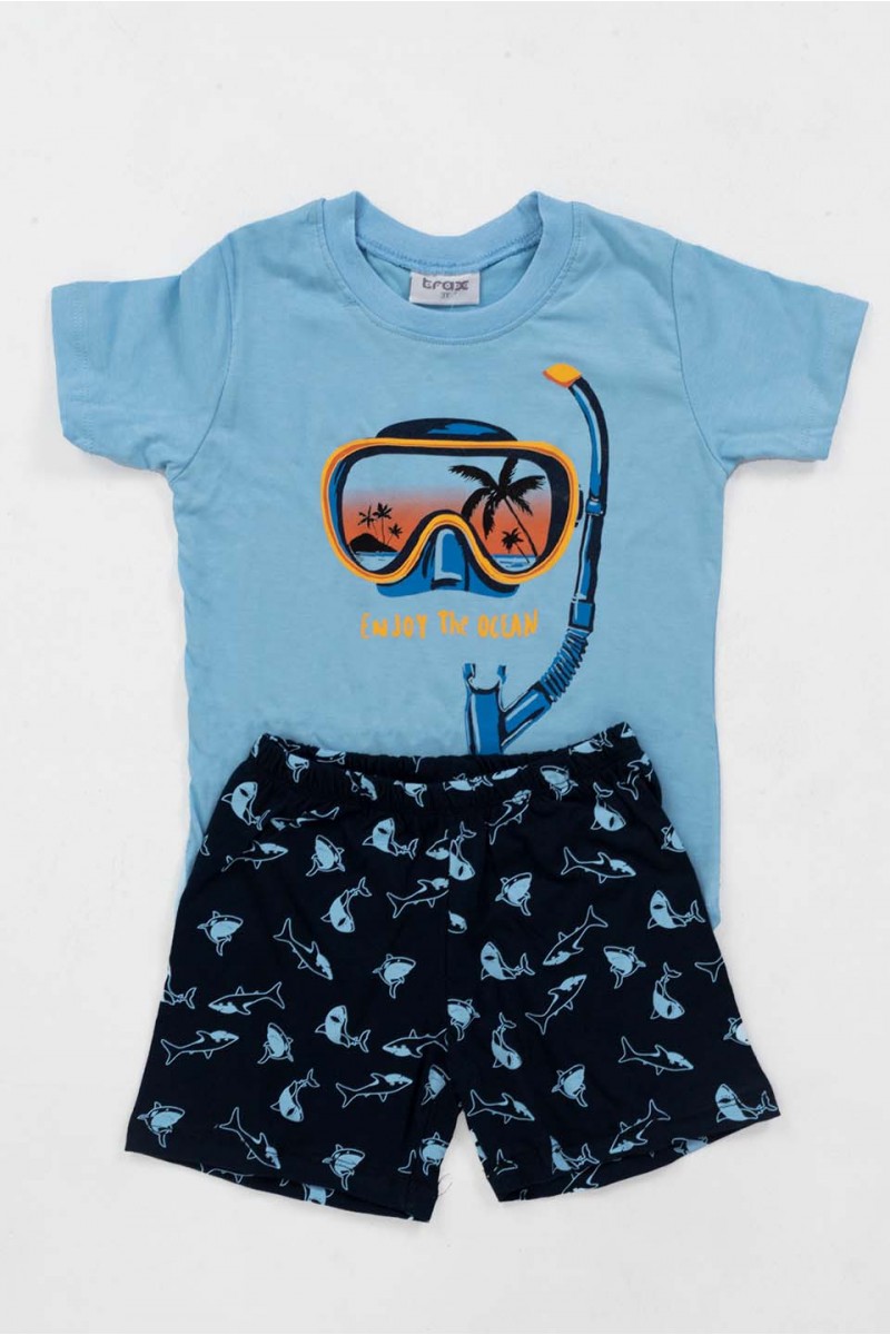 Sommer Kinder Schlafanzug TRAX Ocean 41490 Sommer Kinder Schlafanzug TRAX Ocean 41490