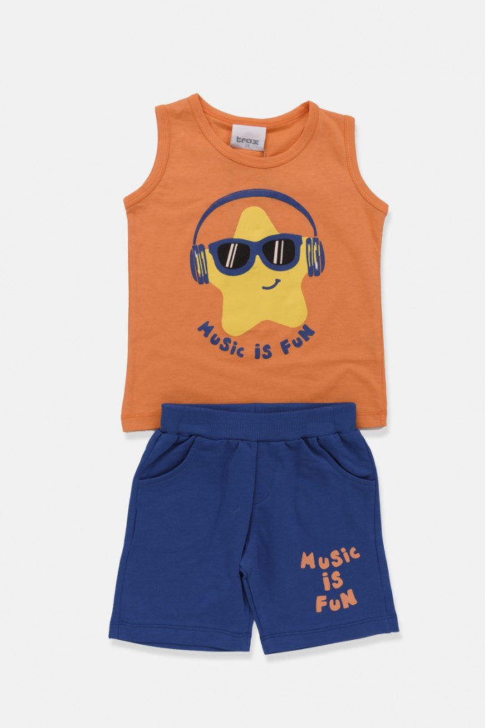 Sleeveless children's set TRAX Music is Fun 41434