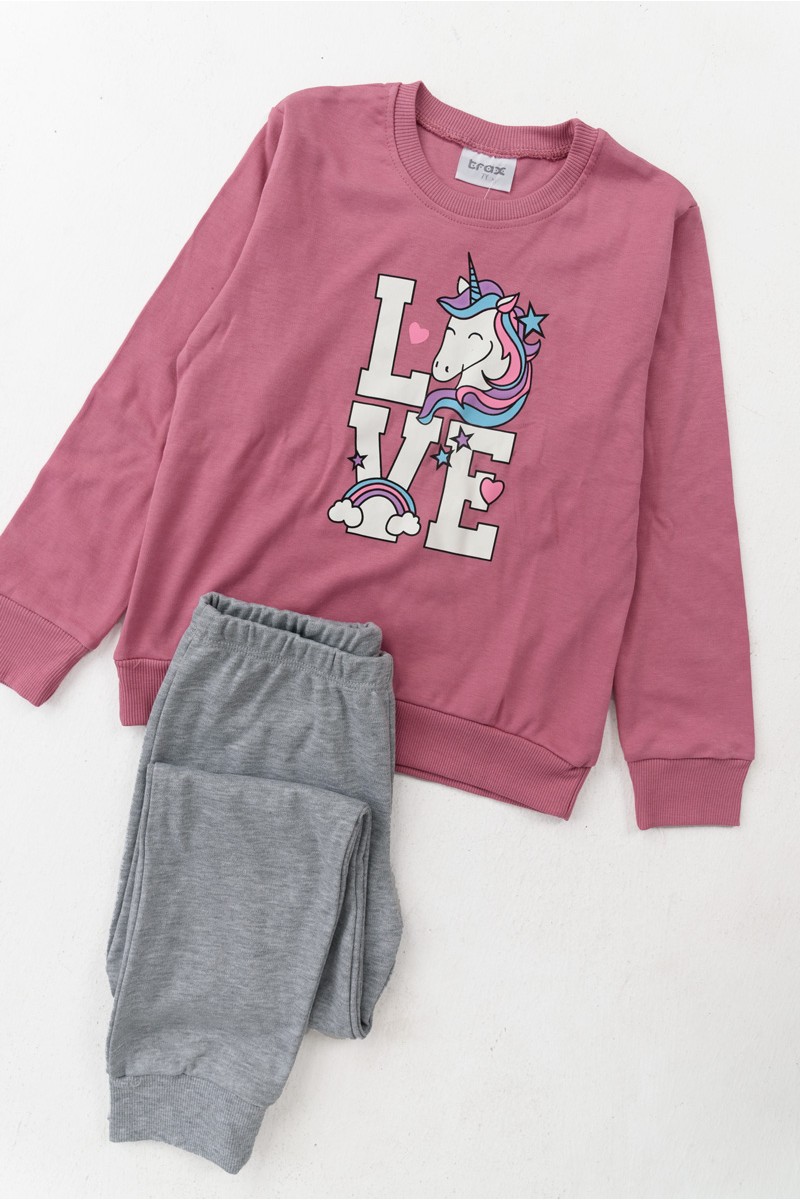 Kinder-Pyjama TRAX GIRL Einhorn 42694 Kinder-Pyjama TRAX GIRL Einhorn 42694