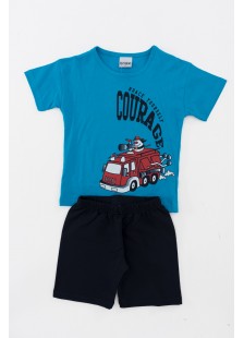 Kurzärmeliges Kinder-Set TRAX 43444 TIRQUAISE Kurzärmeliges Kinder-Set TRAX 43444 TIRQUAISE