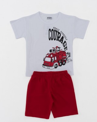 Short-sleeved children's set TRAX 43444 WHITE