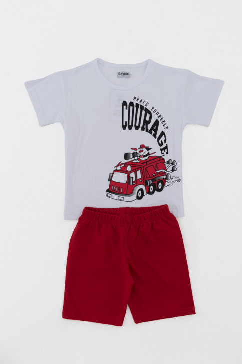 Short-sleeved children's set TRAX 43444 WHITE