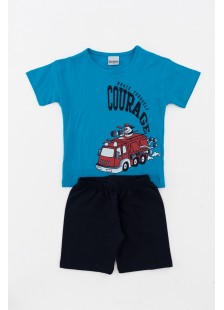 Kurzärmeliges Kinder-Set TRAX 43444 TIRQUAISE Kurzärmeliges Kinder-Set TRAX 43444 TIRQUAISE