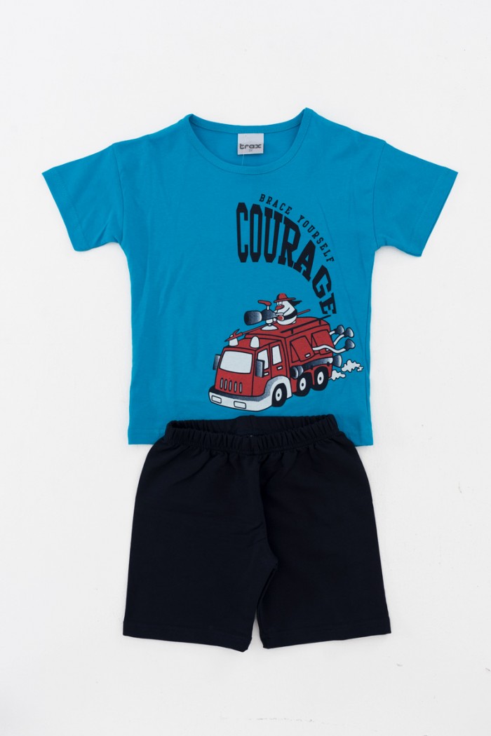 Short-sleeved children's set TRAX 43444 TIRQUAISE