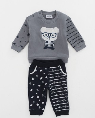 Baby overalls for boy TRAX 44558 GREY