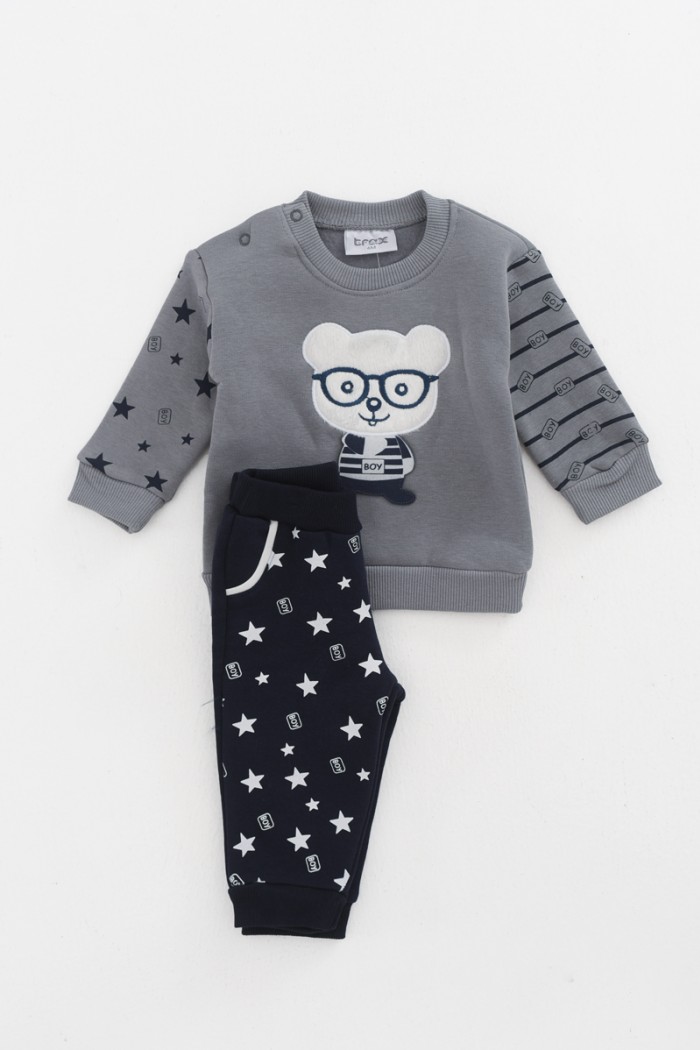 Baby overalls for boy TRAX 44558 GREY