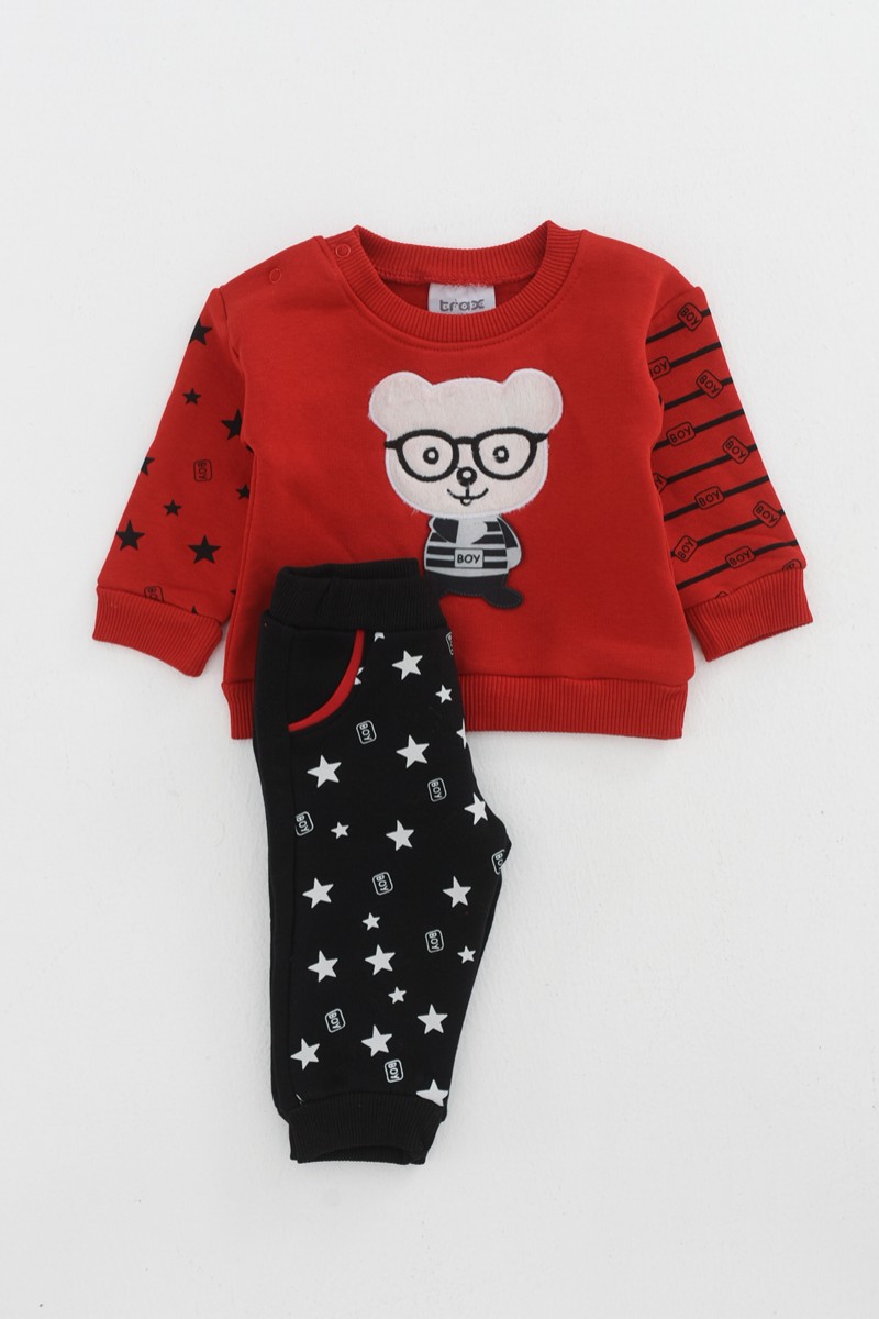 Baby overalls for boy TRAX 44558 RED