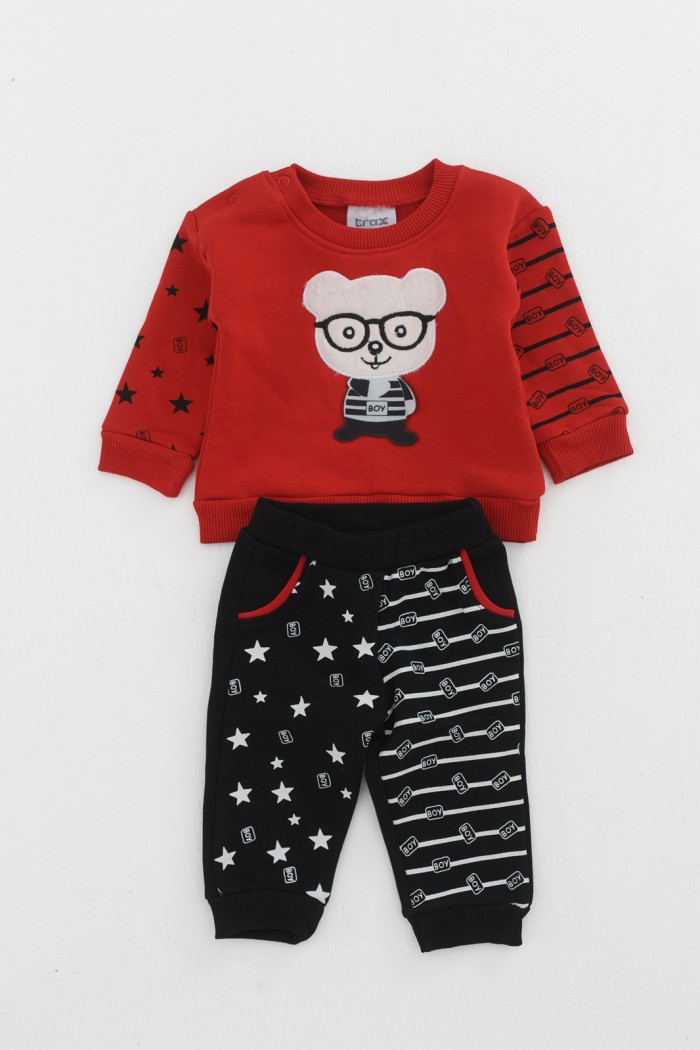 Baby overalls for boy TRAX 44558 RED
