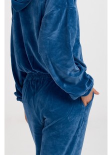 Velvet trousers overalls TRAX 44402 Blue Roa