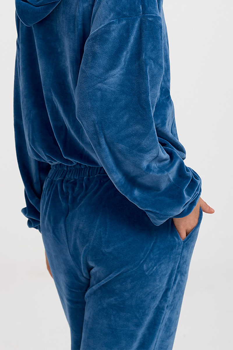 Velvet trousers overalls TRAX 44402 Blue Roa
