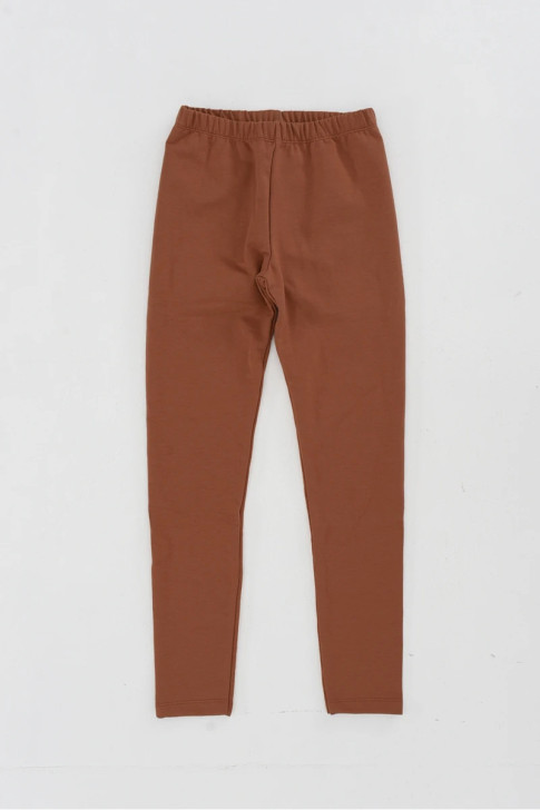 Teenage leggings with fleece lining TRAX 44601 CANELA