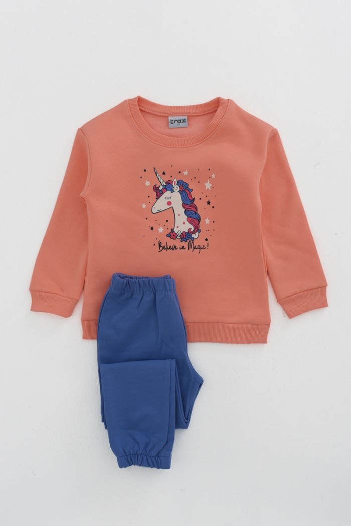 TRAX Kids Overalls for Girls Unicorn 44757 CORAL