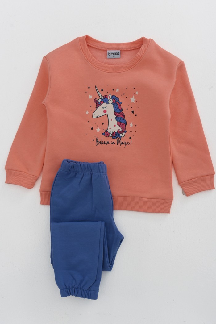 TRAX Kinder-Overall für Mädchen Einhorn 44757 CORAL