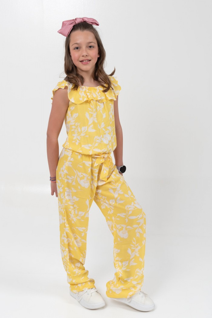 TRAX Floral Jumpsuit 43138 Yellow