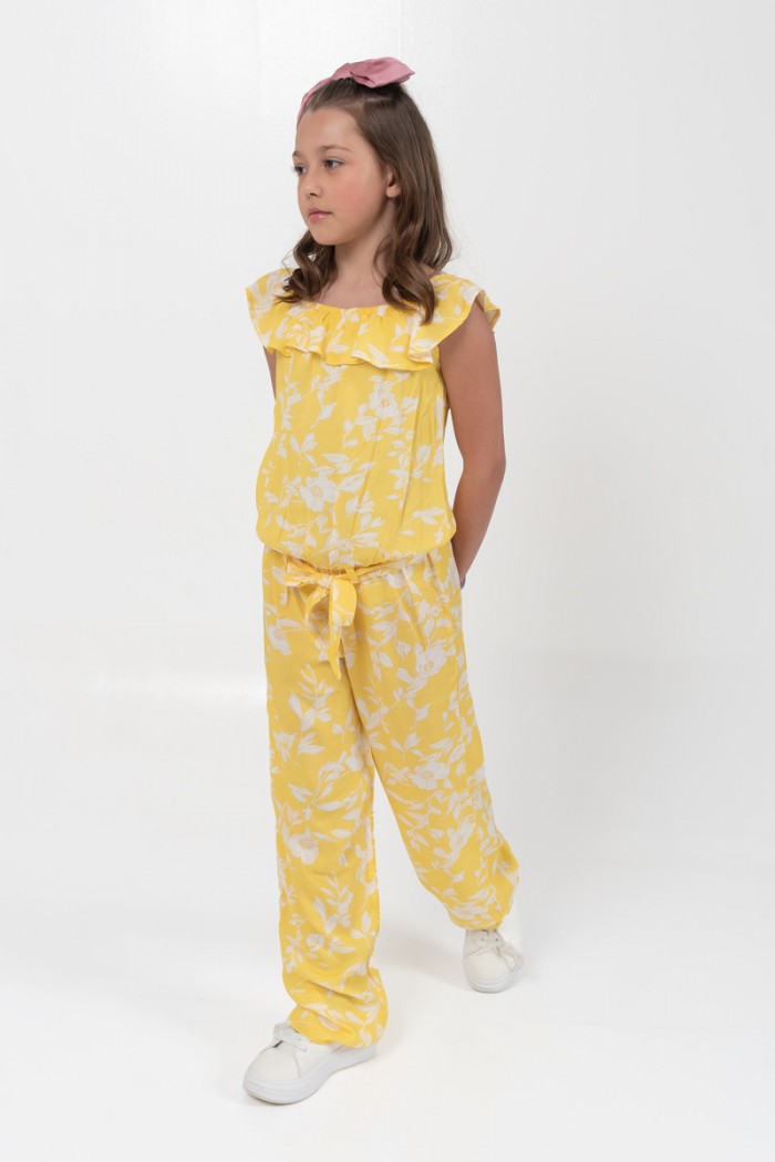 TRAX Floral Jumpsuit 43138 Yellow