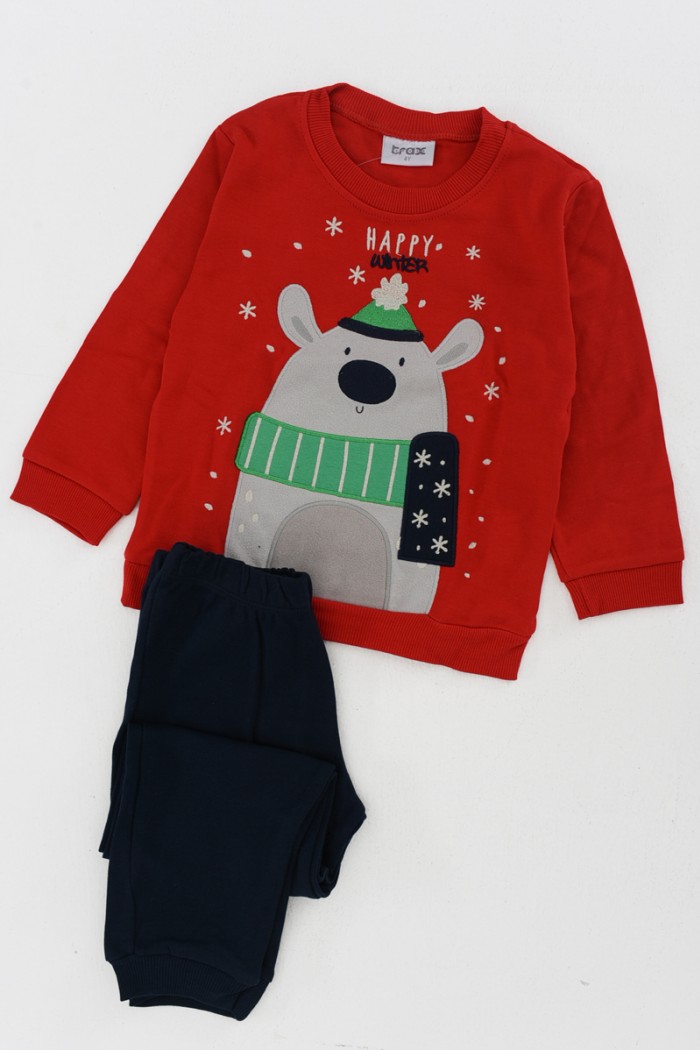 Kinder Schlafanzug Boy TRAX Happy Winter 44996