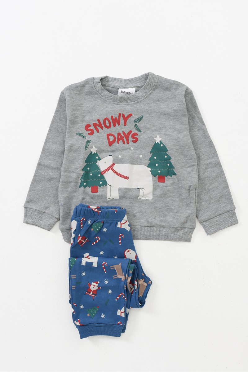 Kinder Schlafanzug Junge TRAX SNOW DAYS 44997
