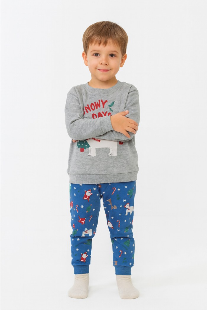 Kinder Schlafanzug Junge TRAX SNOW DAYS 44997