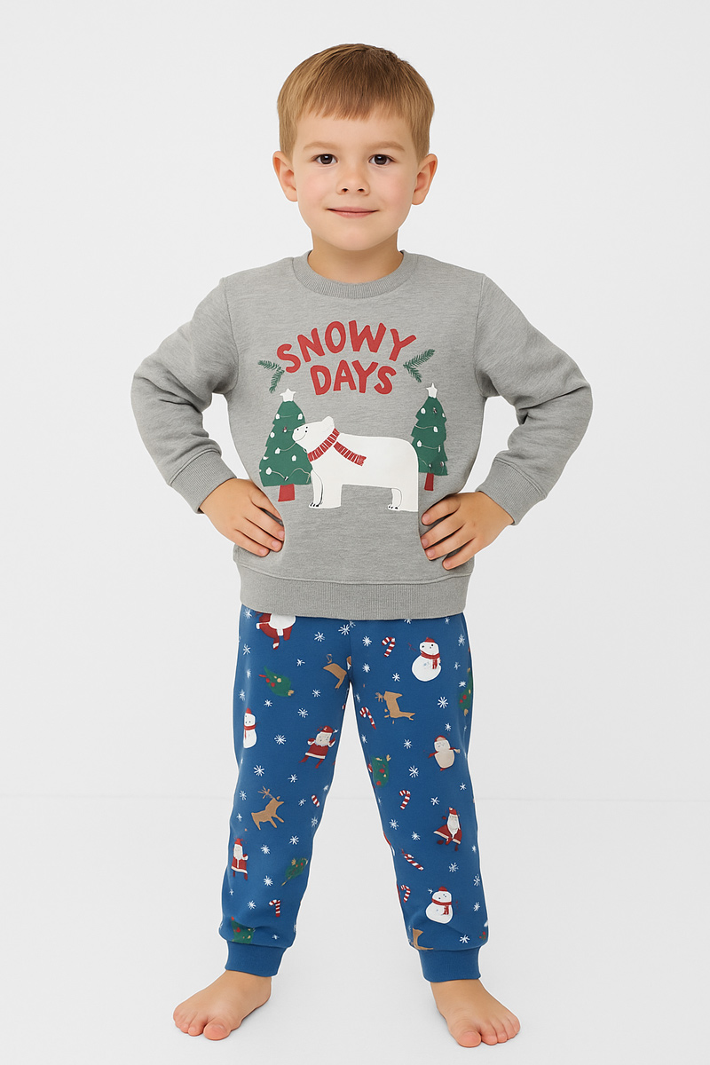 Kinder Schlafanzug Junge TRAX SNOW DAYS 44997
